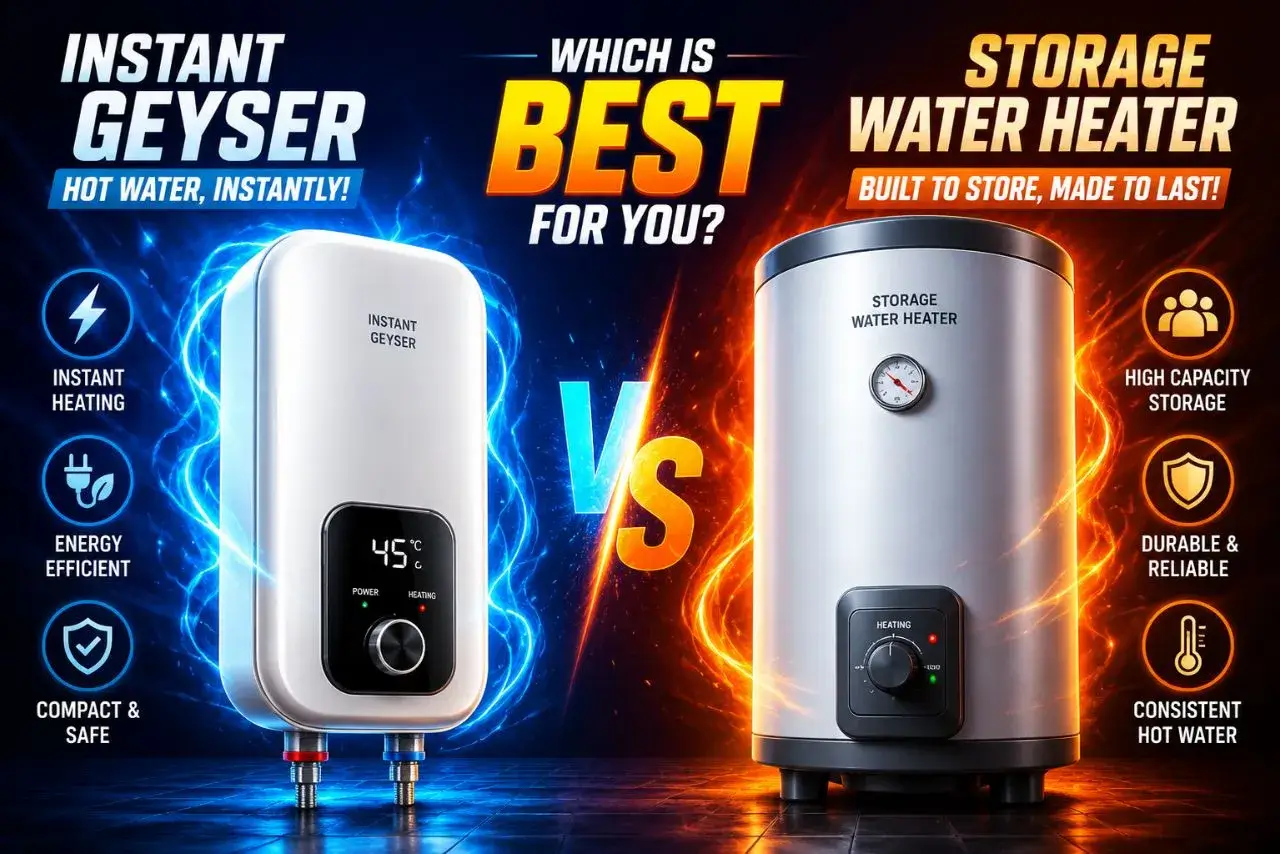 Water Heater vs Geyser
