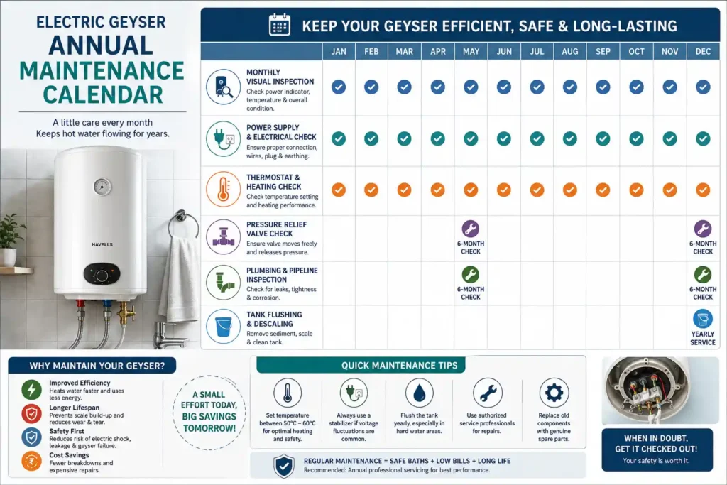 16 Electric Geyser Annual Maintenance Guide