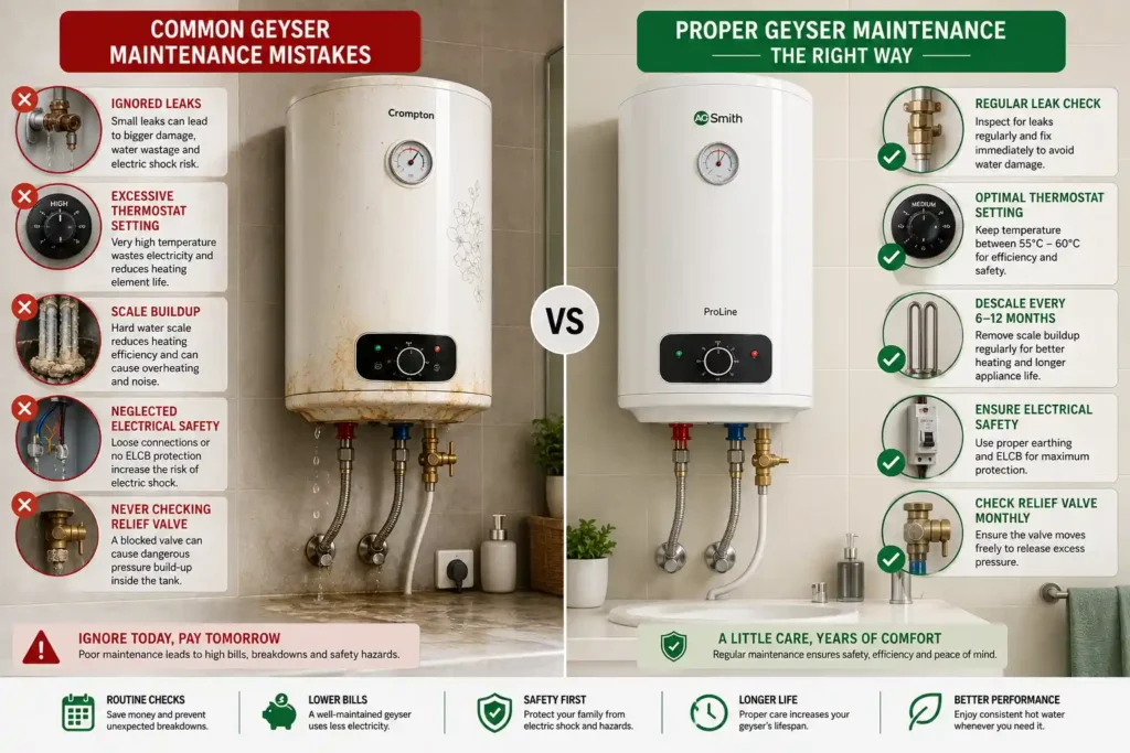 18 Geyser Maintenance Mistakes vs Best Practices